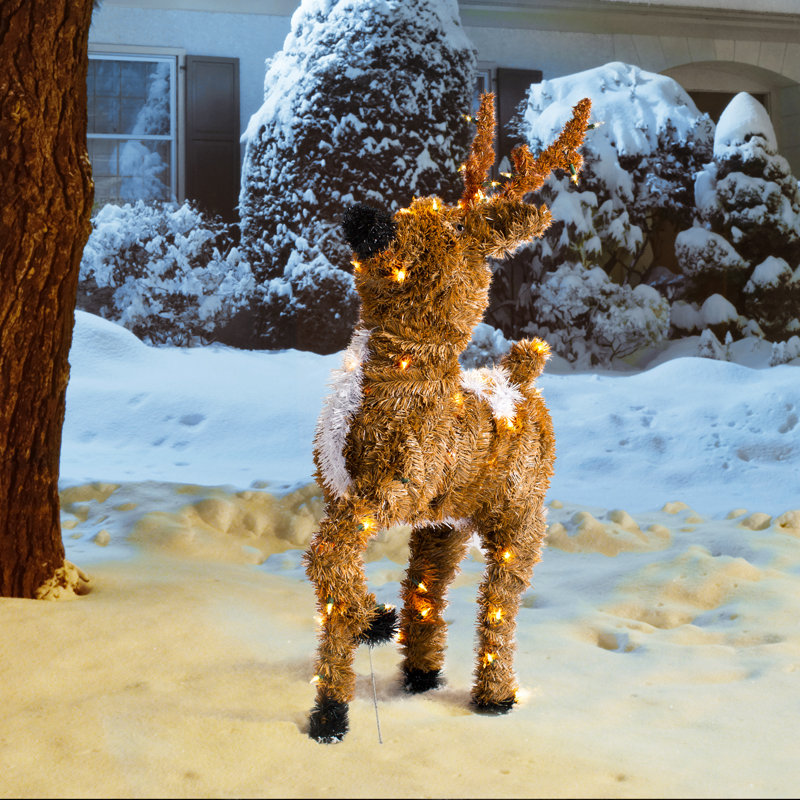 The Holiday Aisle Prancing Reindeer Christmas Decoration with...